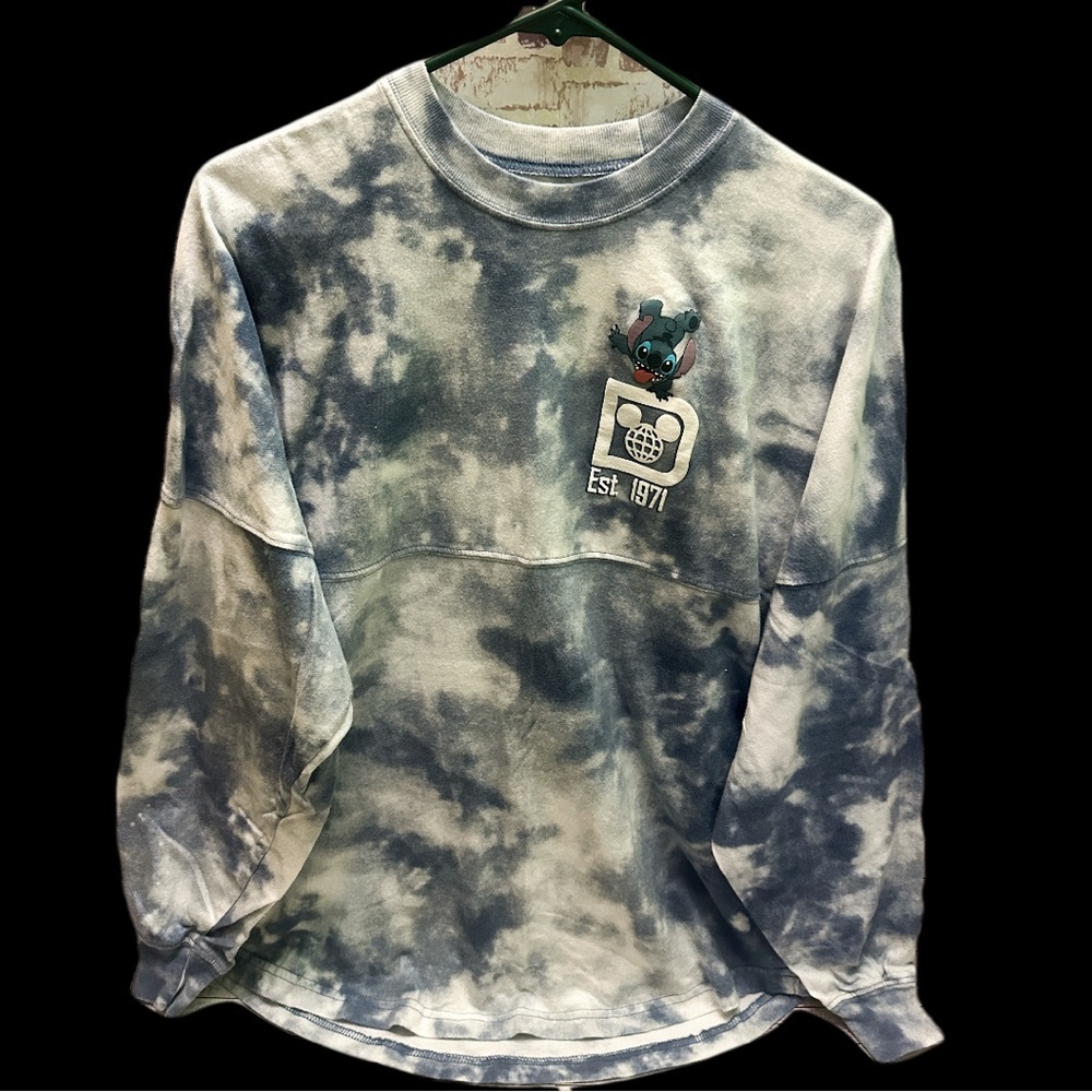 Walt Disney World Stitch Tie-Dye Long Sleeve Tee size S